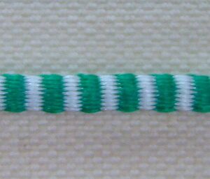 68ws Green & White Headbands - 100 metres