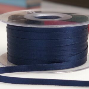 Navy Blue Ribbon - 7mm (per metre)
